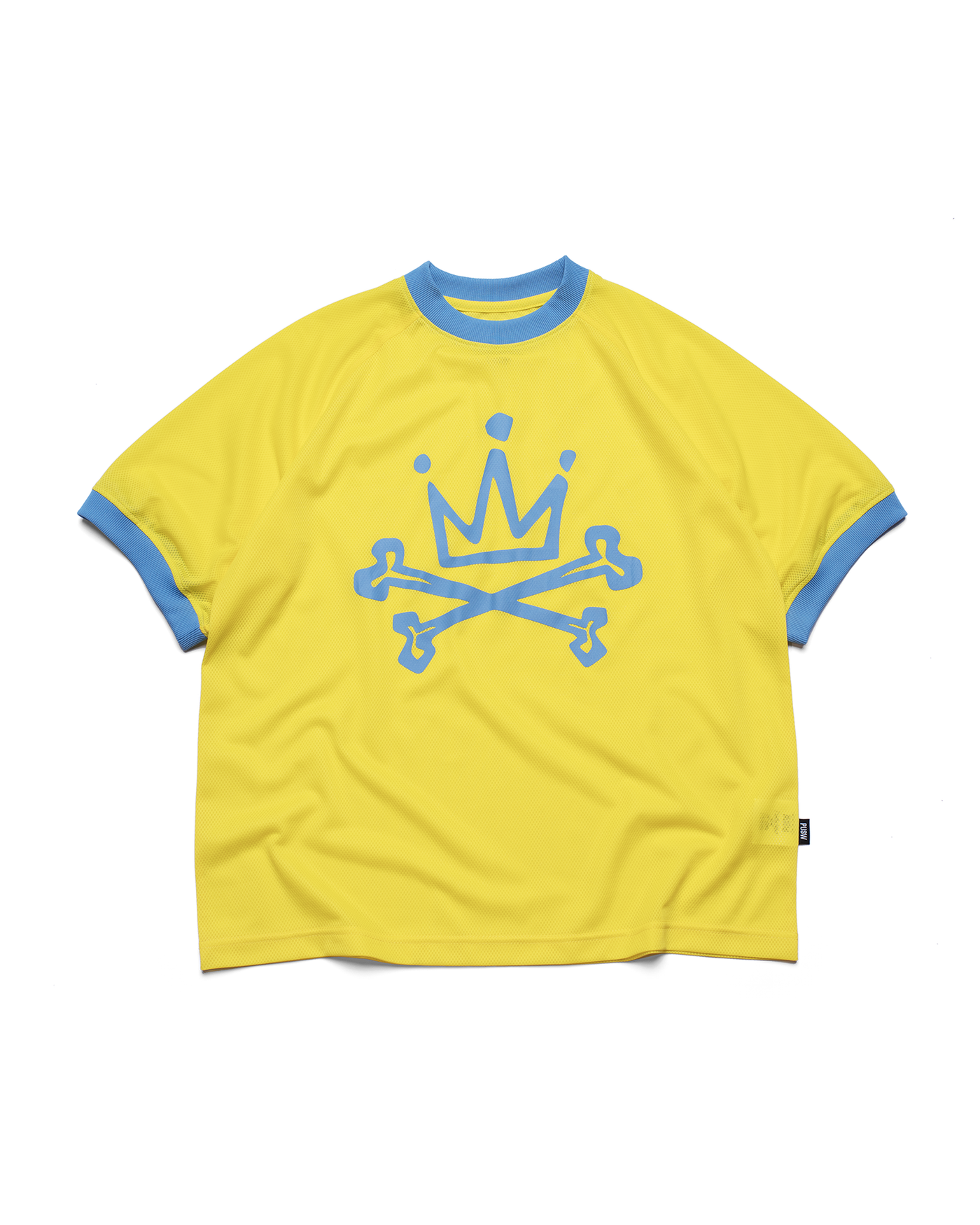 Crown Logo Mesh Tee - Yellow