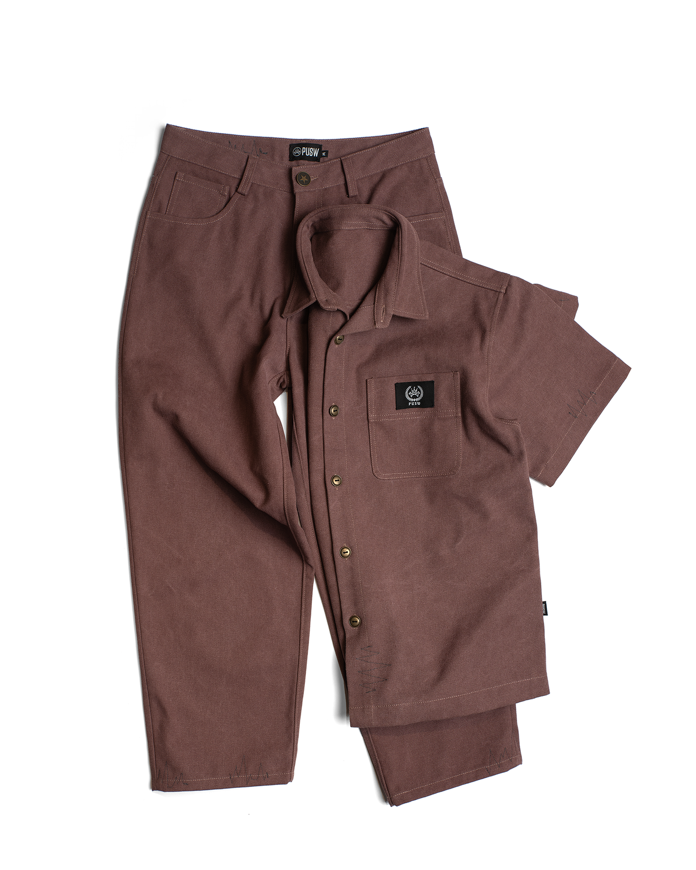 Salmon Canvas Pants