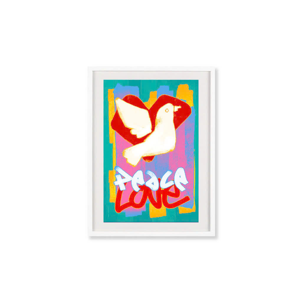 Heart, Dove, Love, Peace Poster